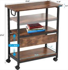 Adjustable 3-Tier Computer Tower Stand